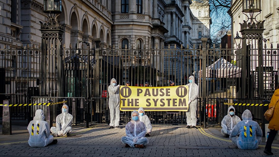Pause the System coronavirus protest 4