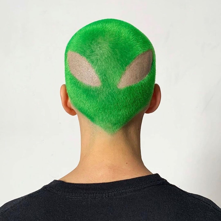 Janina zais buzzcut hair colour dye 9