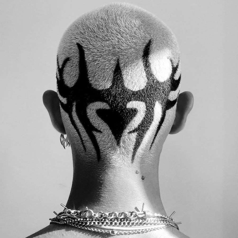 Janina zais buzzcut hair colour dye 5