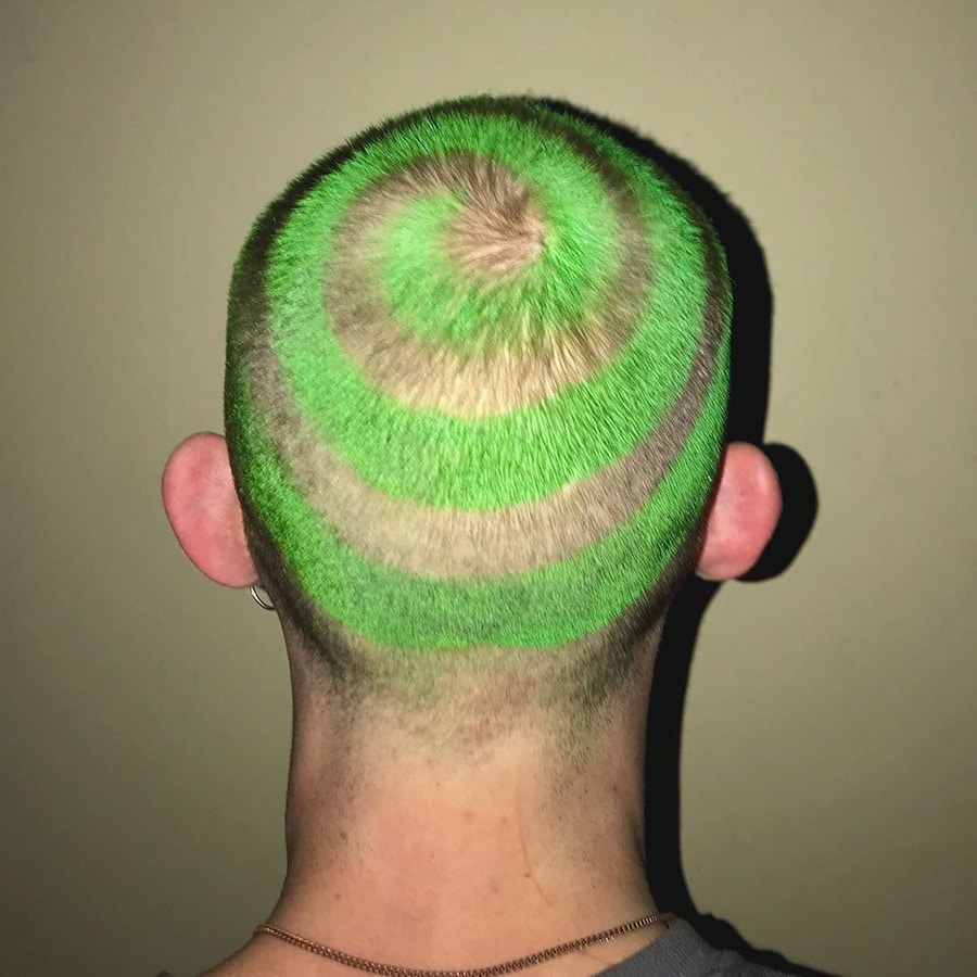 Janina zais buzzcut hair colour dye 2