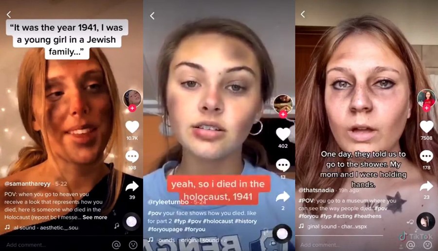 TikTok users ‘cosplaying’ as dead Holocaust victims