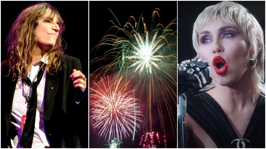 Patti Smith and Miley Cyrus, New Year celebrations