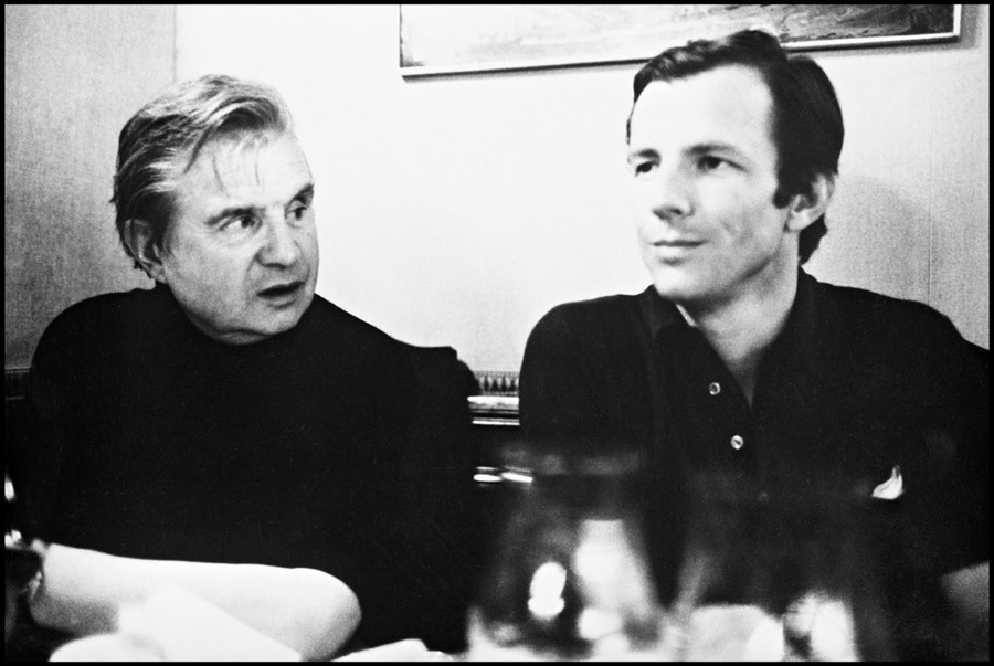 Francis Bacon and Peter Beard photographed in the 1970s