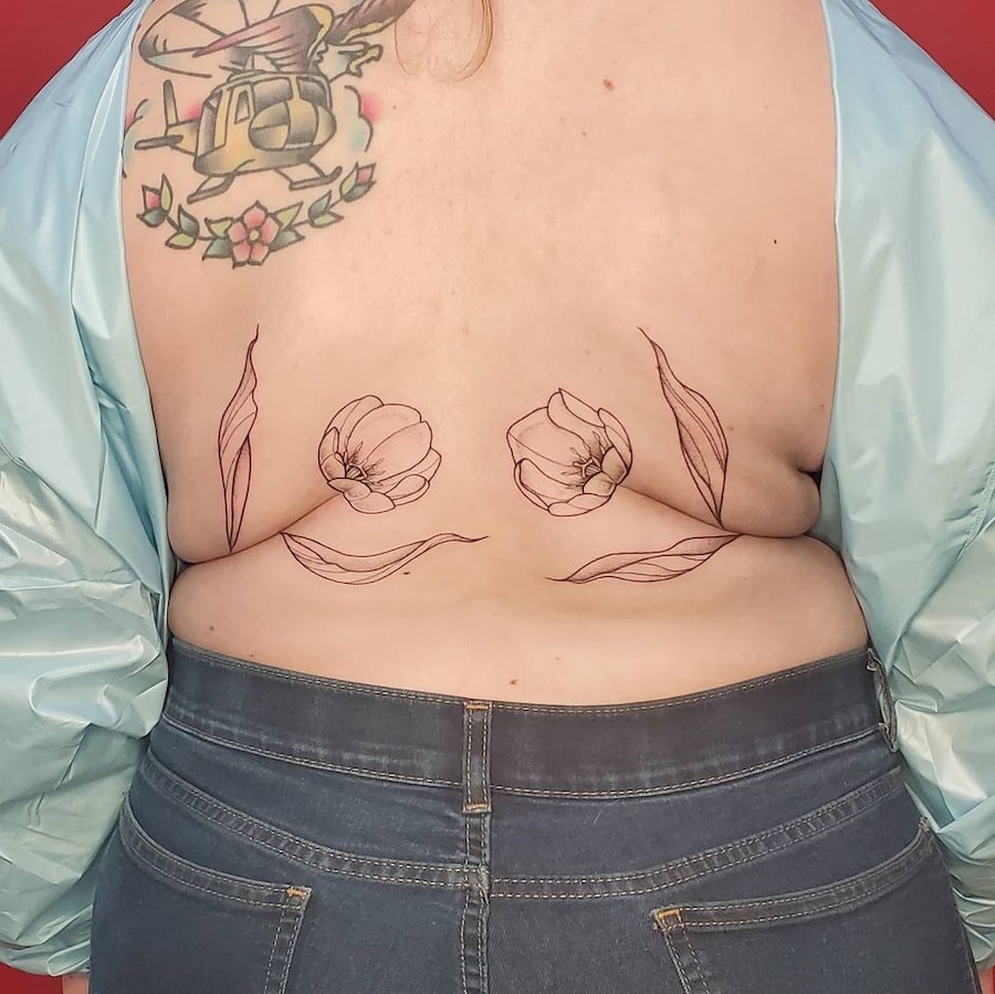 Roll Flower Tattoos Carrie Metz-Caporusso 7