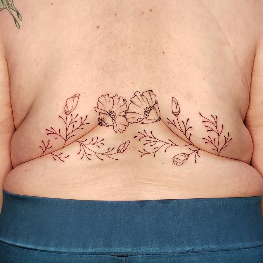 Roll Flower Tattoos Carrie Metz-Caporusso 6