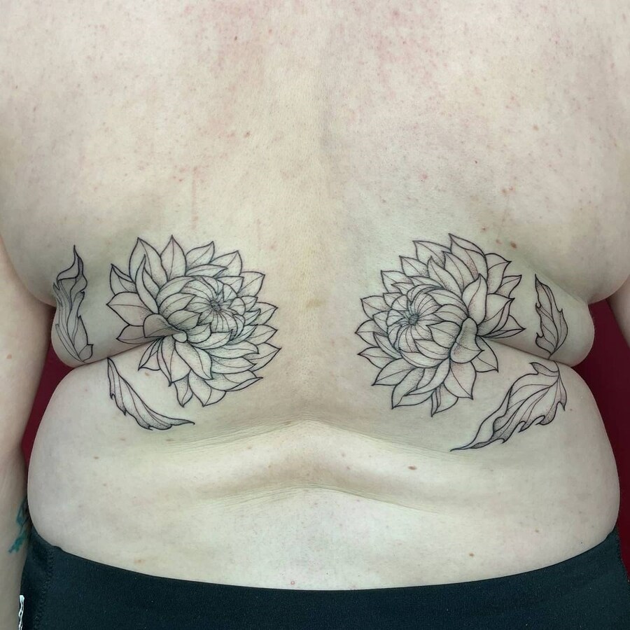 Roll Flower Tattoos Carrie Metz-Caporusso 2