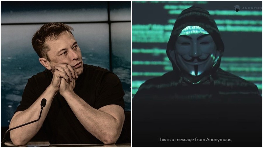 Elon Musk, Anonymous