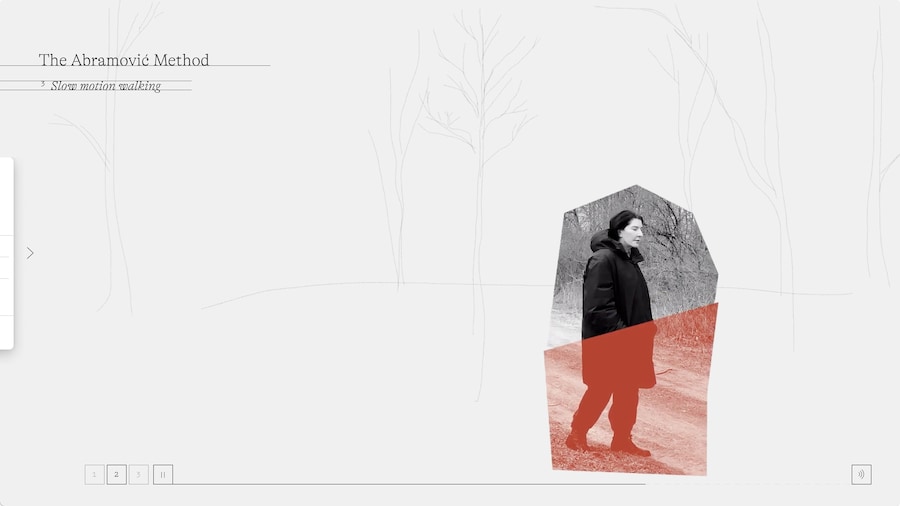 “Slow motion walking” by Marina Abramović 16