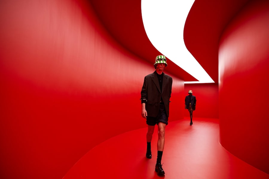 Prada menswear SS22 collection by Miuccia and Raf Simons 1