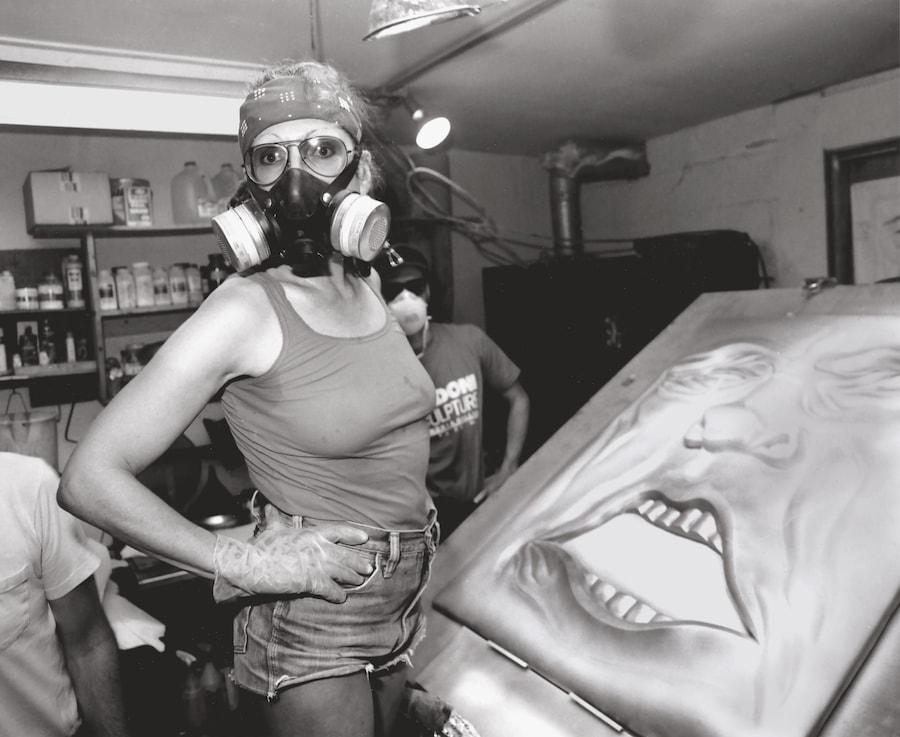 Judy Chicago working at Shidoni Foundation 2
