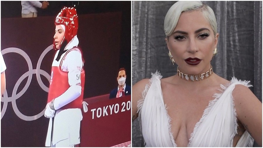Lady Gaga doppelg&#228;nger at the Olympics