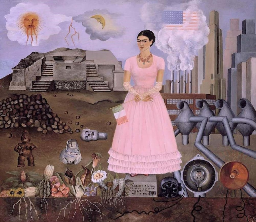 “Self Portrait on the Border...”, Frida Kahlo (1932) 1