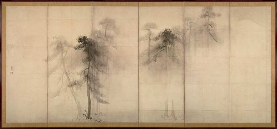 “Shōrin-zu byōbu”, Hasegawa Tōhaku (1595) 3