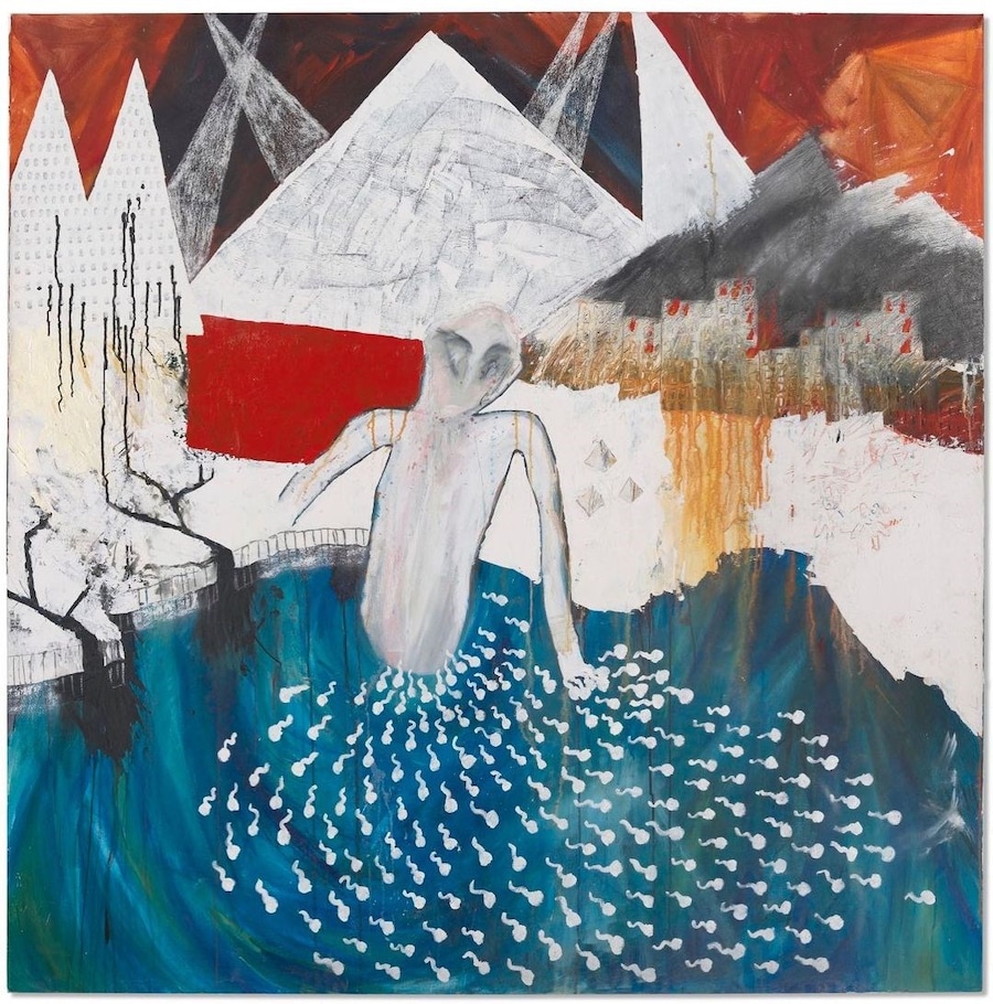 Stanley Donwood, “Trade Center” (1999) 2