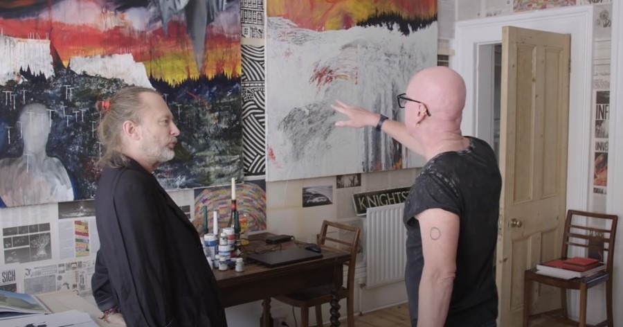 Thom Yorke and artist Stanley Donwood