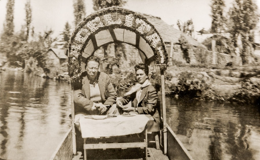 Diego and Frida aboard the trajinera Adelita, (c. 1941) 0