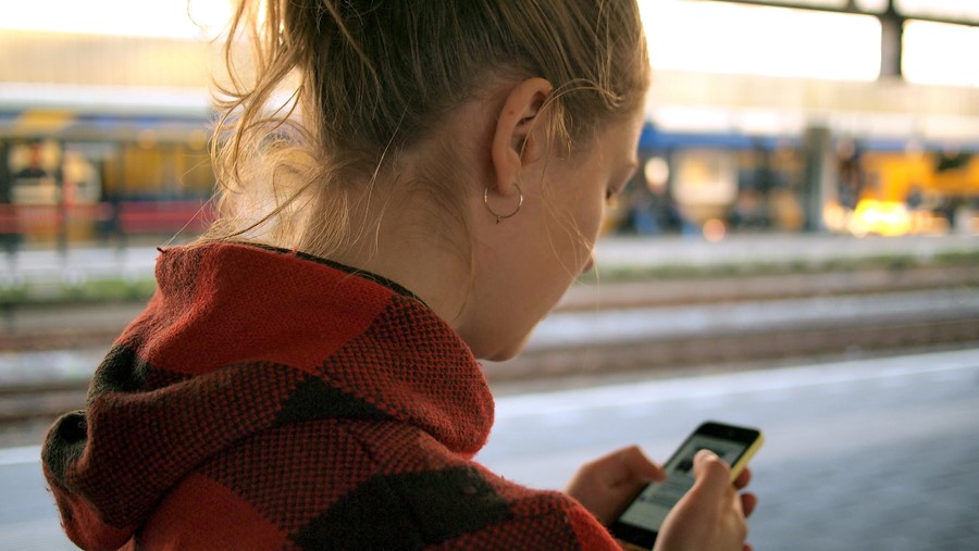 woman on phone