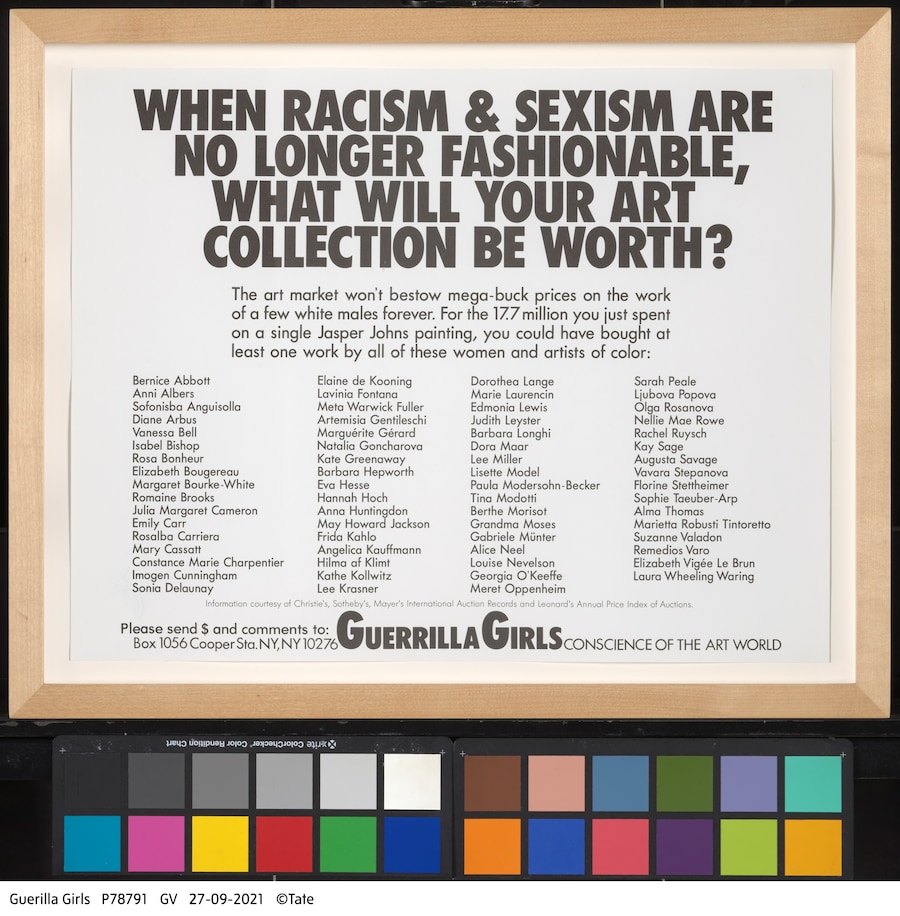Guerrilla Girls, “When Racism And Sexism Are No Longer...” 5