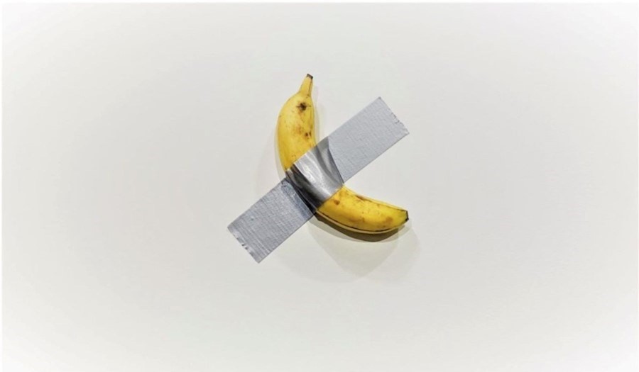 Maurizio Cattelan banana artwork, Comedian (2019)