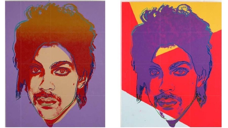 Artwork from Andy Warhol Prince series