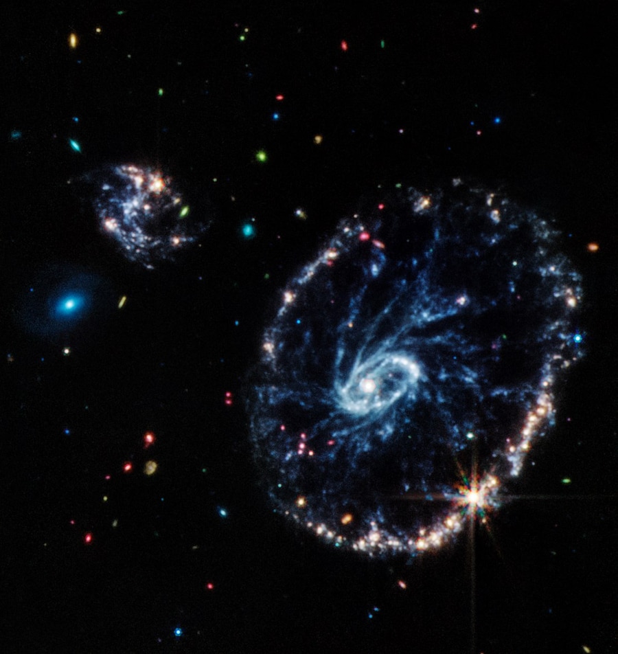 Cartwheel Galaxy, via Webb’s Mid-Infrared Instrument (MIRI) 5