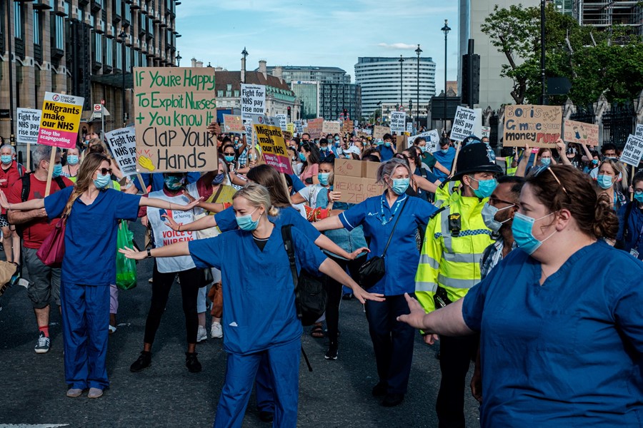 nurses NHS protest 