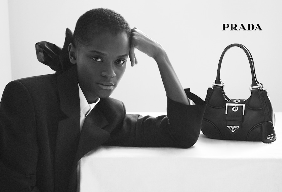 PRADA Letitia Wright SS23 campaign 2