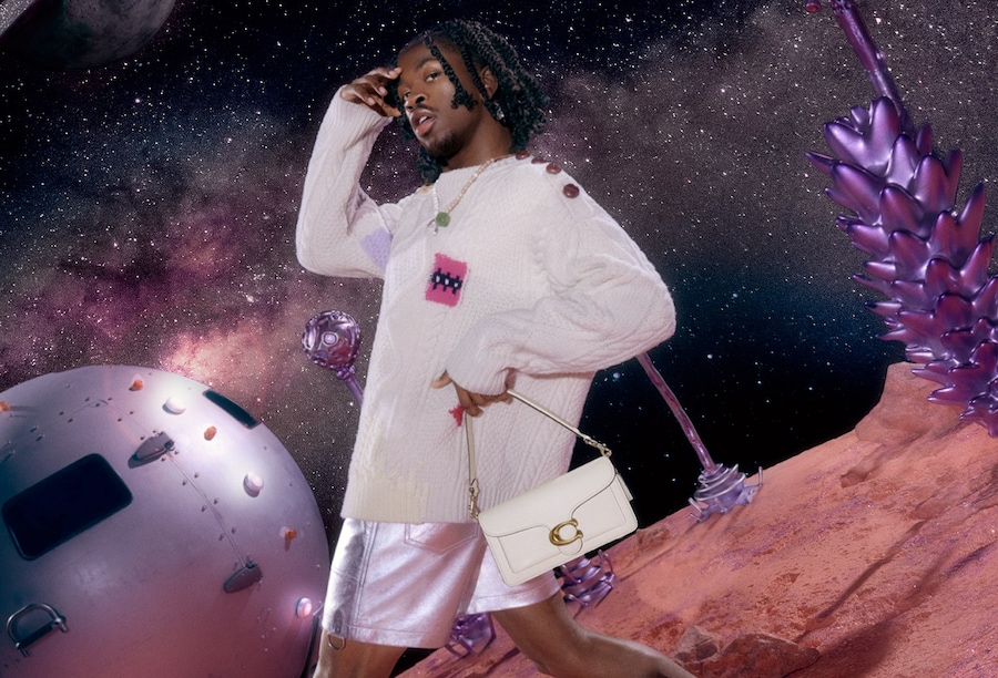 Lil Nas X in the Coach Tabby campaign 1