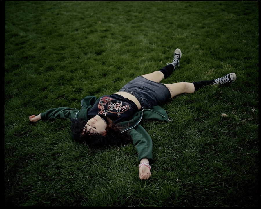 Mary laying on grass 001 8
