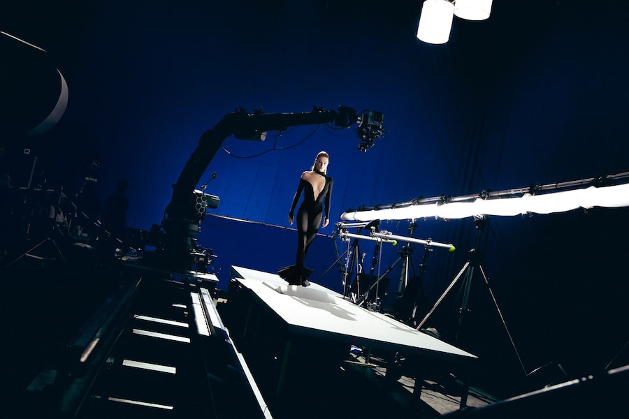 BTS of Hunter Schafer for Mugler Angel Elixir 9