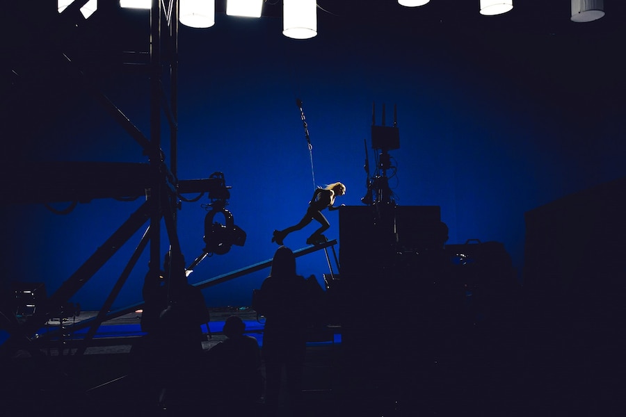 BTS of Hunter Schafer for Mugler Angel Elixir 16