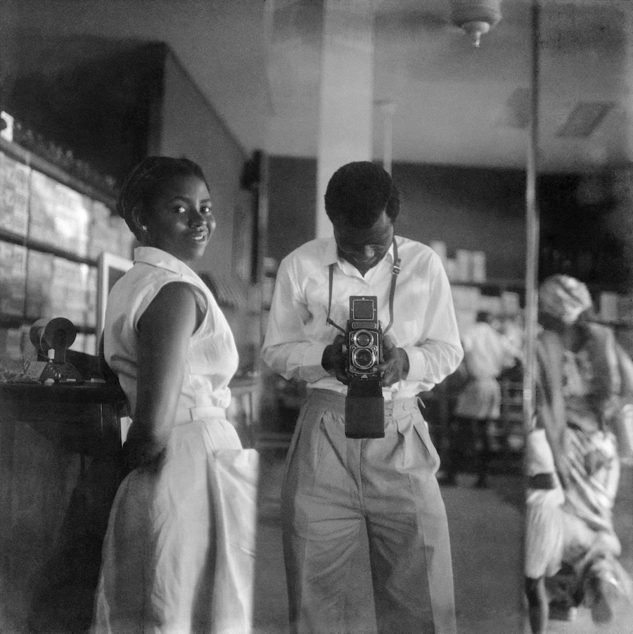Self-portrait with a store assistant 1