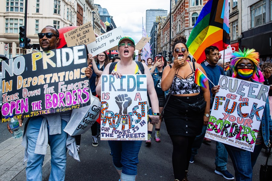 Movement for Justice campaigners join Gay Liberation Front