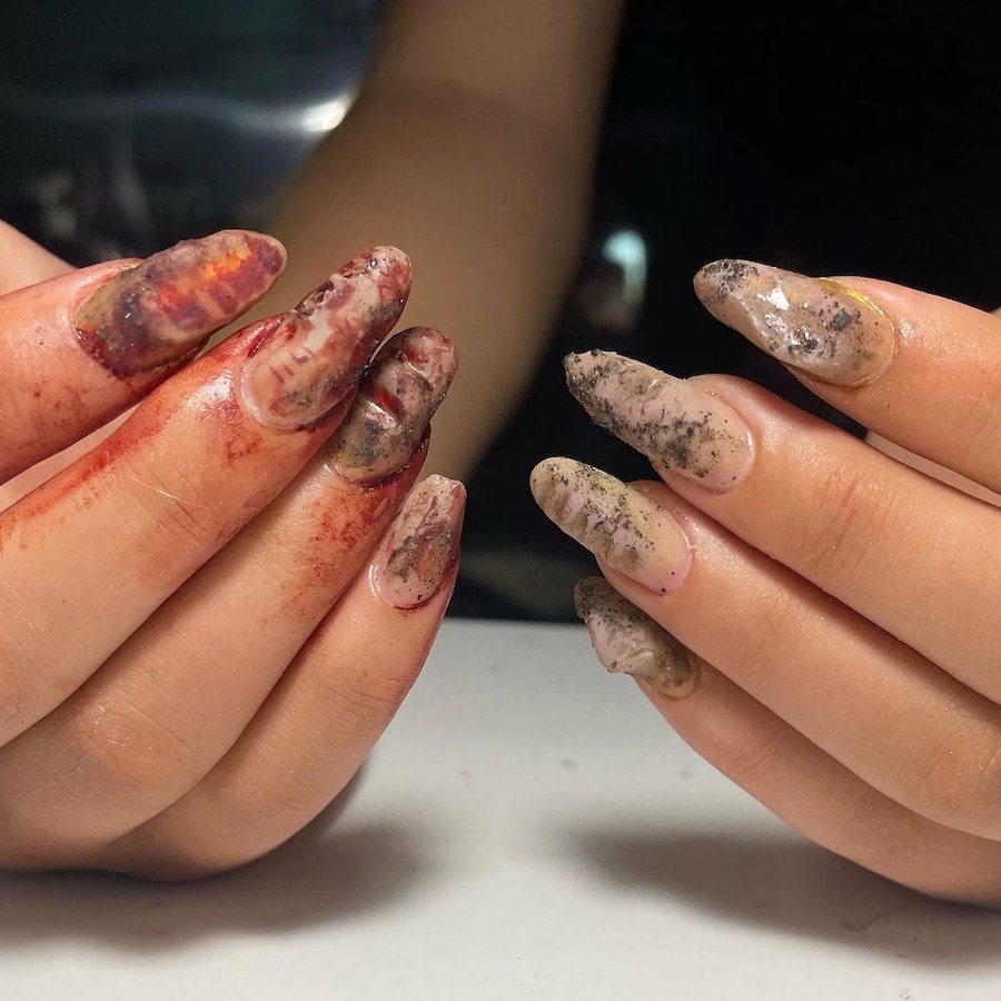 Grotesque rotten gross nails trend 0