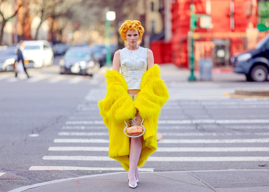 Julia Fox dressed up as Big Bird for Easter | Dazed