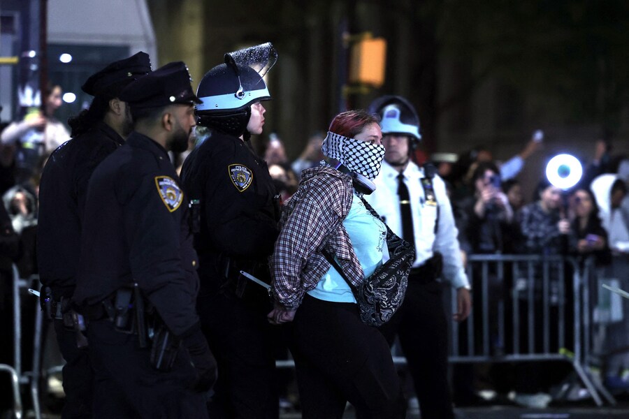 pro-Palestinian student protesters at Columbia University