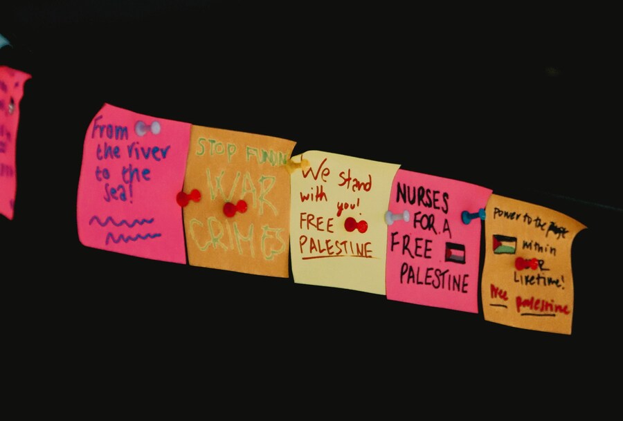 University of Leeds Palestine encampment 5