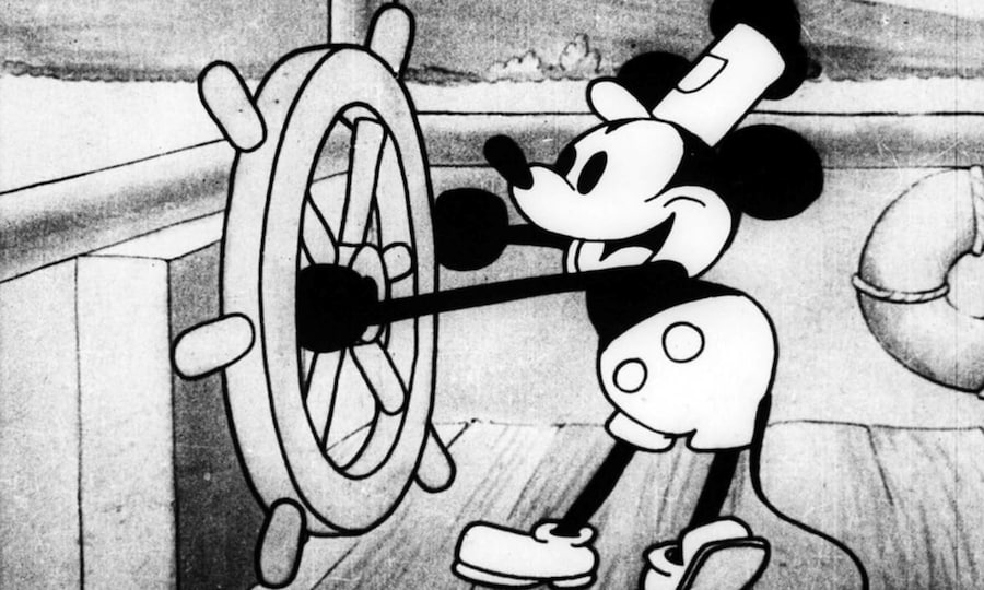 Mickey Mouse in Disney’s Steamboat Willie (1928)