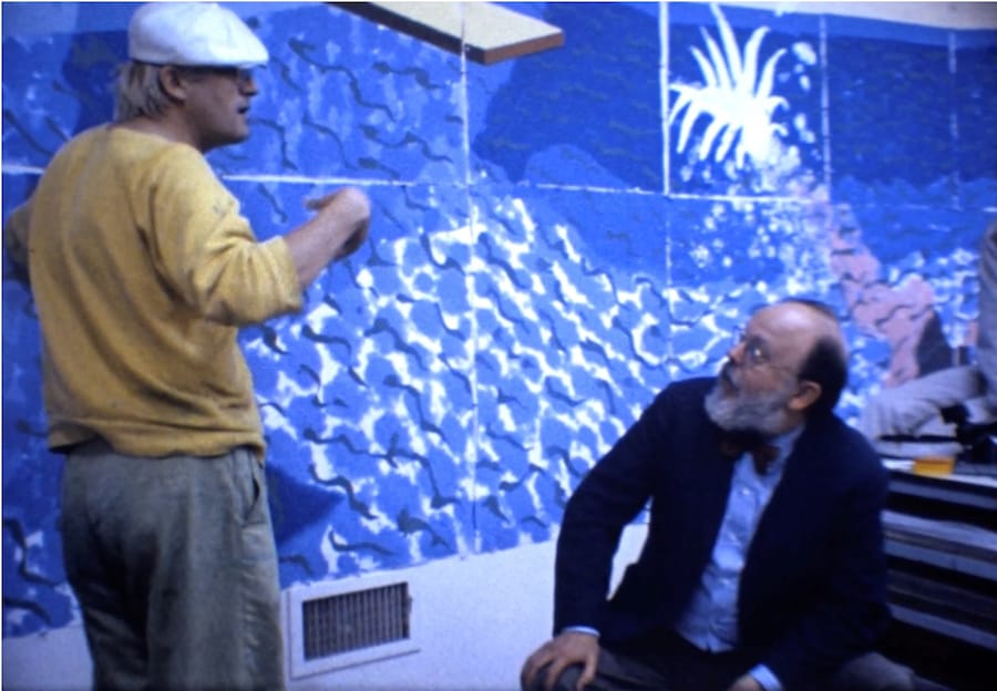 David Hockney in Ken Tyler Super8 video still (1978) 6