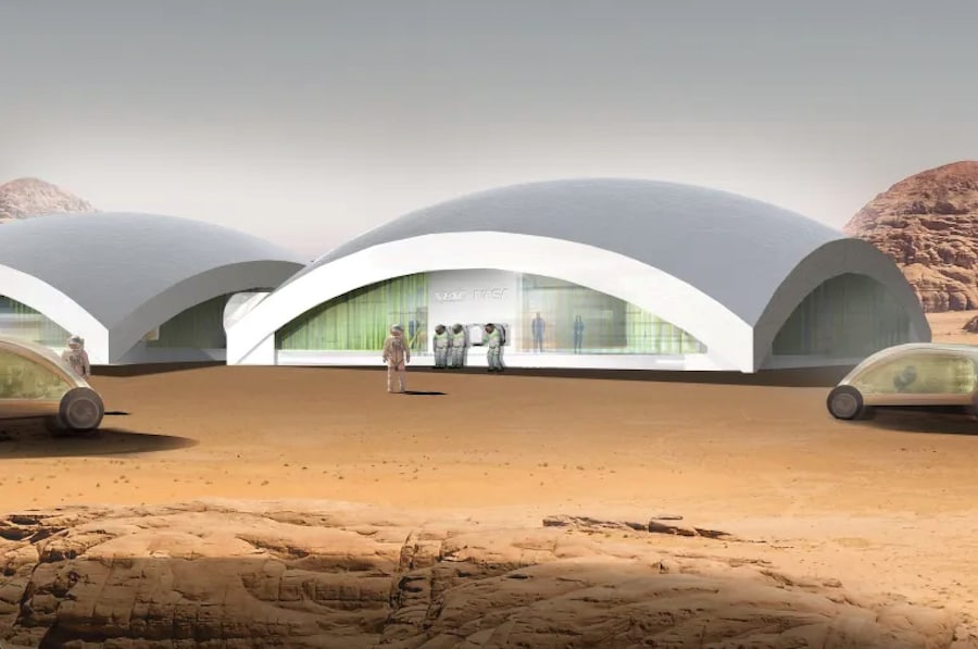 Mycelium architecture concept on Mars 2
