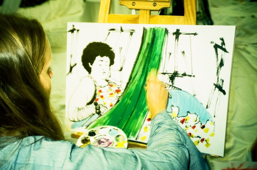 Feben life drawing class, Puma and Sister Space 10