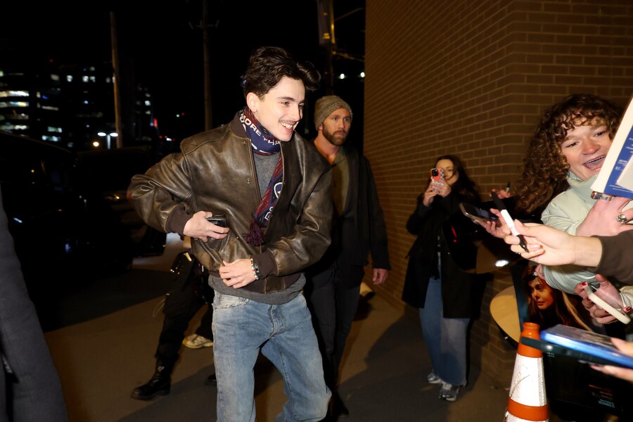 Timoth&#233;e Chalamet A Complete Unknown press tour looks 6