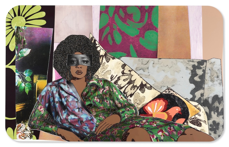 Mickalene Thomas, Afro Goddess Looking Forward, 20 2