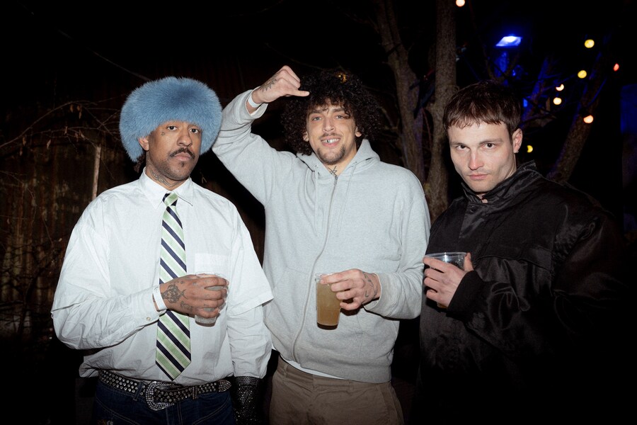 Left Mykki Blanco centre Gud right Fakethias 5