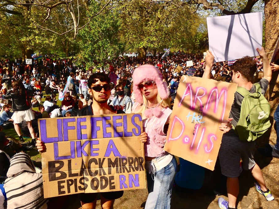 People at the protest 1