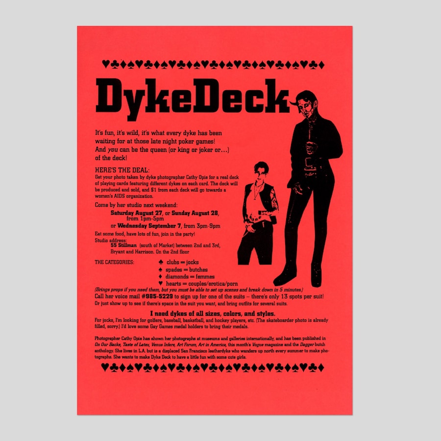 Catherine Opie, Dyke Deck, Playing Cards 12