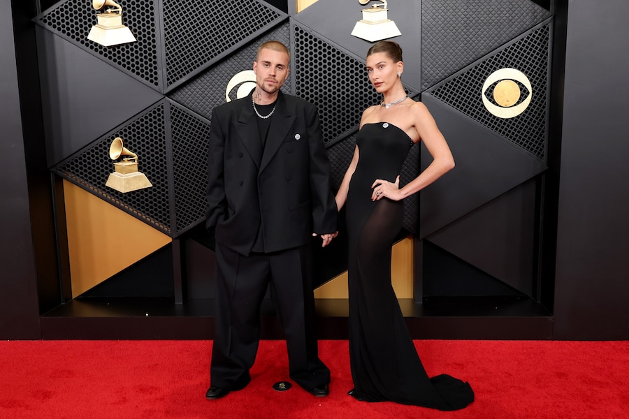 Justin and Hailey Bieber at the Grammys 3