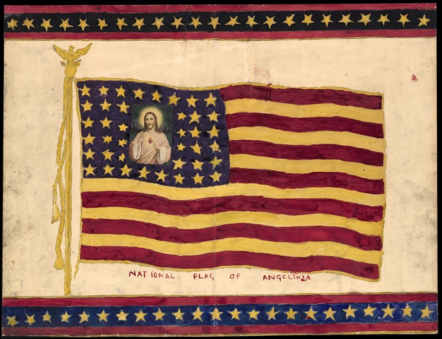 Henry Darger &quot;Untitled (National Flag of Angelina) 0