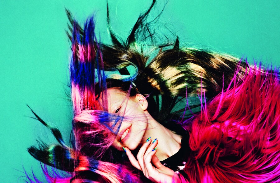 Tie Dye Hair. Photographer, Mark Pillai. Stylist 3