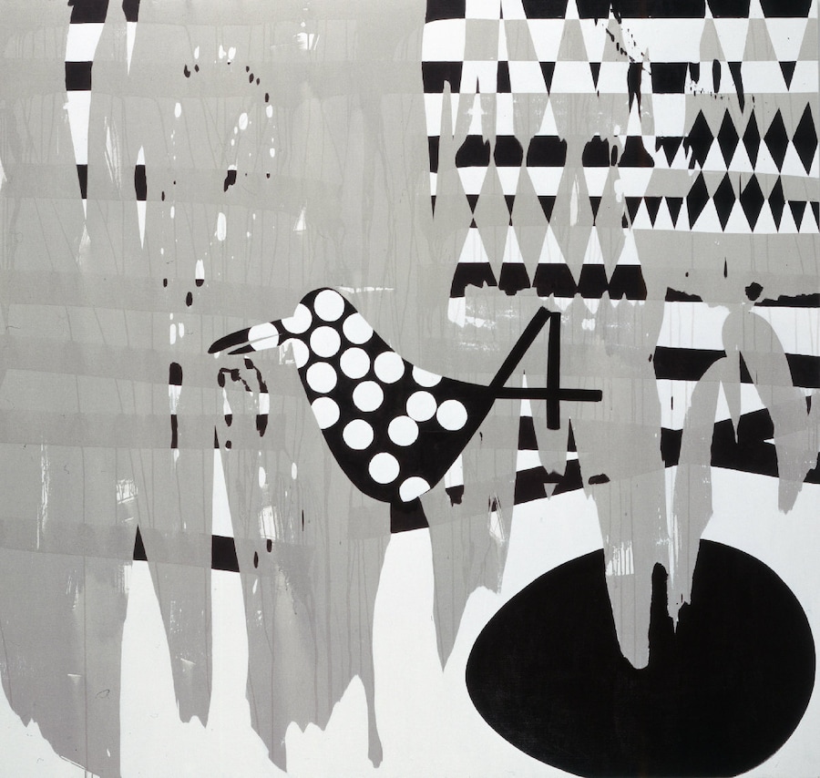 Charline von Heyl - "Flagbird", 2011, Acrylic on l 11